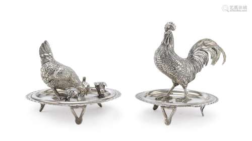 PAIR OF SILVER TOOTHPICK HOLDERS, AUSTRO-HUNGARIAN LATE 19TH...