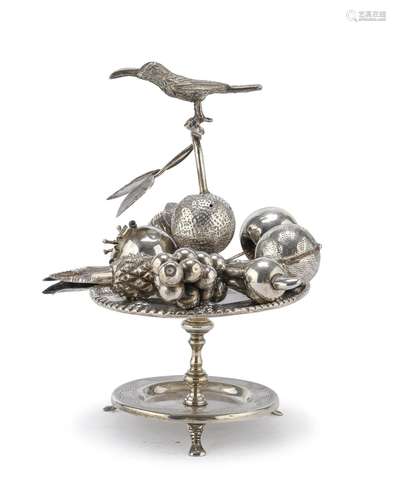 SILVER TOOTHPICK HOLDER, PORTUGAL LATE 19TH CENTURY