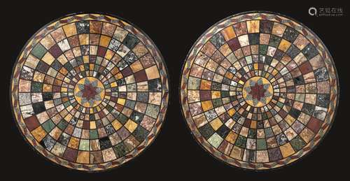 PAIR OF SAMPLINGS OF ANCIENT MARBLES, EARLY 20TH CENTURY