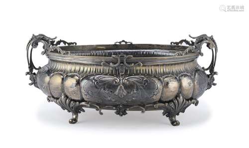 SILVER CENTERPIECE, ITALY 20TH CENTURY