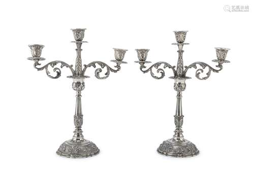 PAIR OF SILVER CANDLESTICKS, MILAN 1944/1968