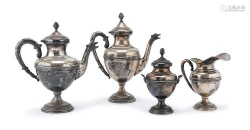 SILVER TEA AND COFFEE SET, PALERMO 1944/1968