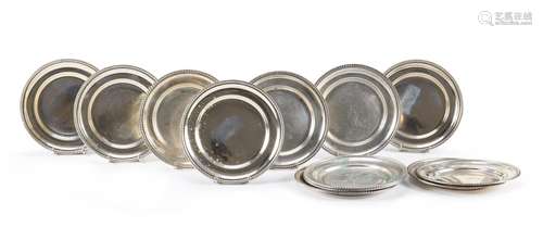 TWELVE SILVER PLATES, PADUA POST 1968