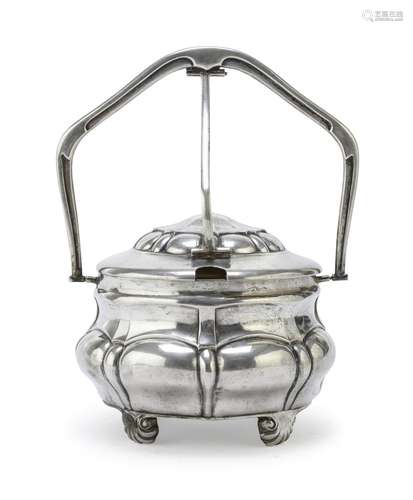 A SILVER CHEESE BOWL, 20TH CENTURY