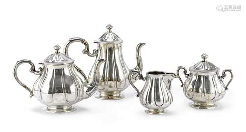 SILVER TEA AND COFFEE SET, MILAN 1935/1944