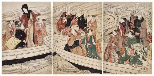 Utagawa Toyokuni I (1769–1825) | River Crossing | Edo period...