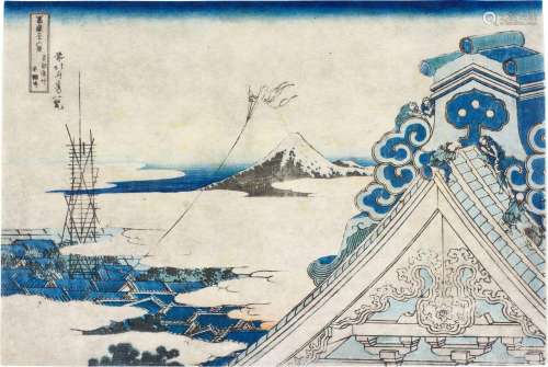 Katsushika Hokusai (1760-1849) |  Hongan-ji Temple at Asakus...