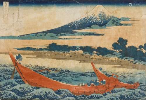 Katsushika Hokusai (1760-1849) | Tago Bay near Ejiri on the ...