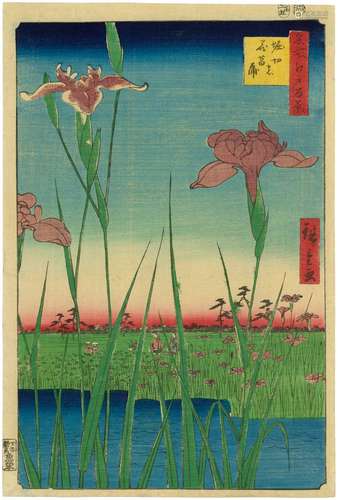 Utagawa Hiroshige (1797-1858) | Horikiri Iris Garden (Horiki...