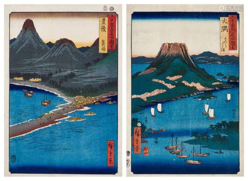 Utagawa Hiroshige (1797-1858) | Two woodblock prints from th...