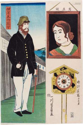 Utagawa Yoshikazu (active circa 1848-1863) | Americans and a...