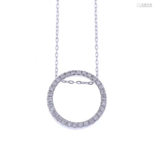 DIAMONDS CIRCLE PENDANT.