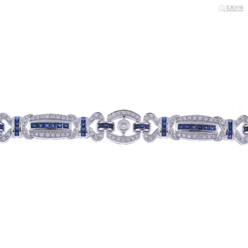 DIAMONDS AND SAPPHIRES BRACELET.