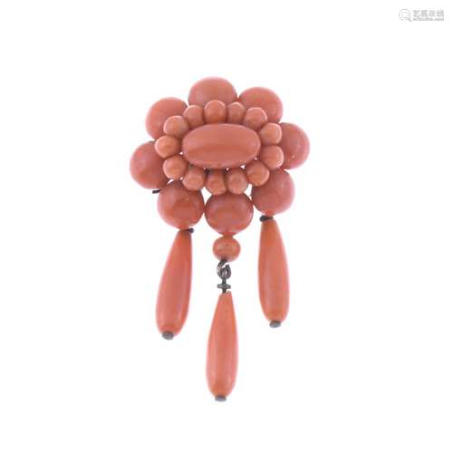 CORAL BROOCH.