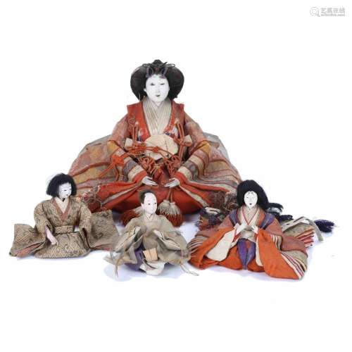 FOUR TRADITIONAL JAPANESE "NINGYO" DOLLS FOR THE &...