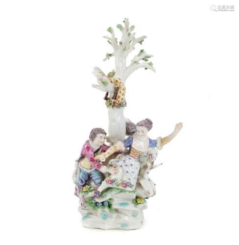 "COUNTRY SCENE", GERMAN FIGURAL GROUP, 20TH CENTUR...