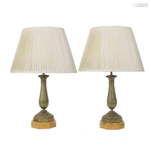 PAIR OF TABLE LAMPS, LAST THIRD 20TH CENTURY.