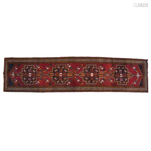 IRANIAN CORRIDOR CARPET WITH GEOMETRIC PATTERNS, 20TH CENTUR...