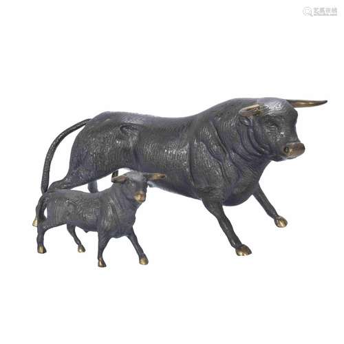 20TH CENTURY SPANISH SCHOOL. BULLS.