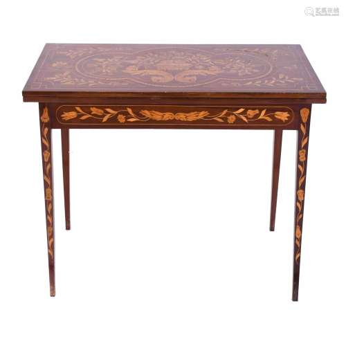 DUTCH NEOCLASSICAL-STYLE GAMING TABLE, LATE 19TH CENTURY.
