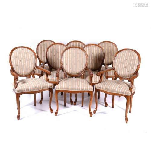 ELIZABETHAN STYLE CHAIRS SET, THIRD QUARTER OF THE 20TH CENT...