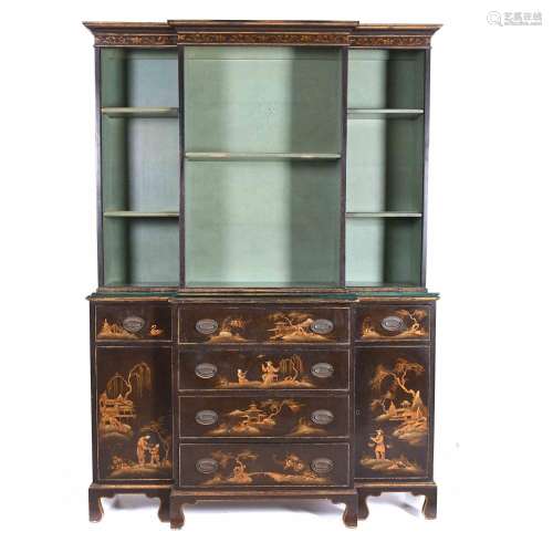 GEORGE IV BOOKCASE WITH CHINOISERIE, 19TH CENTURY.