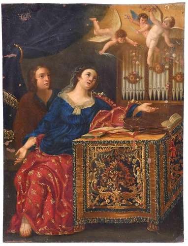 18TH CENTURY, SPANISH SCHOOL. "ALLEGORY OF MUSIC "...