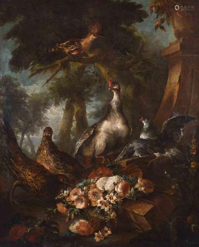 JEAN-BAPTISTE OUDRY (1686-1755) "BIRDS AND FLOWERS"...