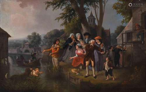 18TH CENTURY FRENCH SCHOOL. "TRADITIONAL SCENE".