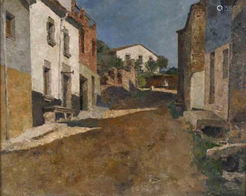 JOSEP MARIA MALLOL SUAZO (1910-1986). "VILLAGE STREET&q...