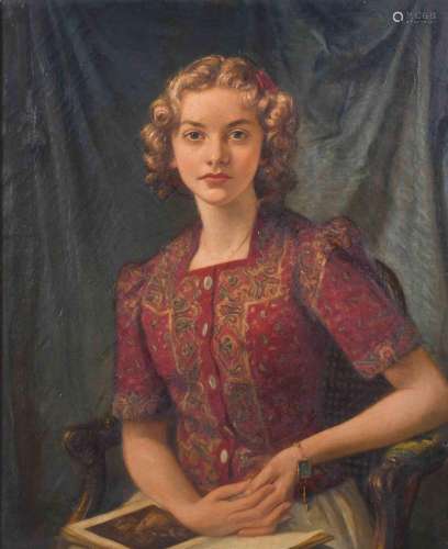 PETER ALEXANDER HAY (1866-1952). "PORTRAIT OF A GIRL&qu...