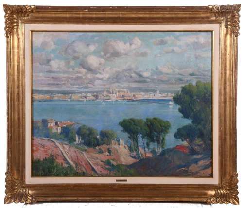 ELISEU MEIFRÉN ROIG (1859-1940). "VIEW OF THE BAY OF MA...