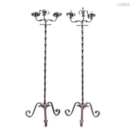 PAIR OF TORCH STANDS, 20TH CENTURY.