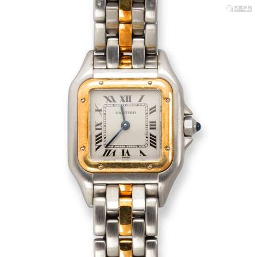 An eighteen karat gold and stainless steel watch, Panthere, ...