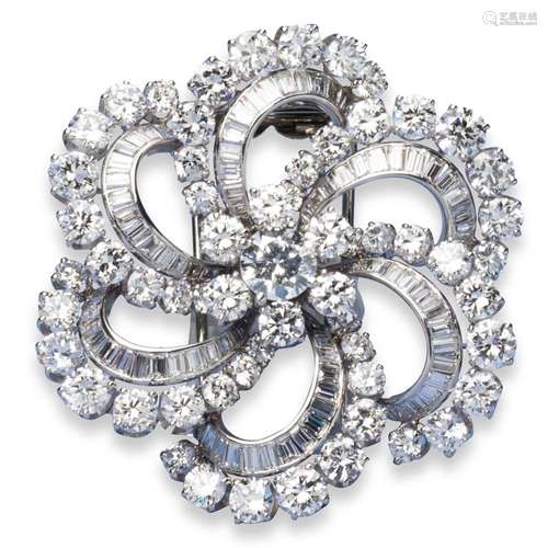 A diamond and white gold brooch, Van Cleef & Arpels