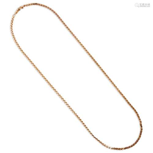 A fourteen karat gold necklace