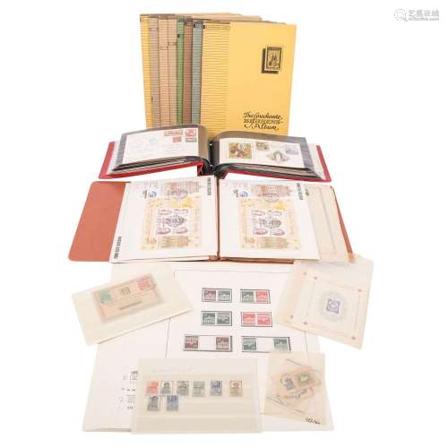 Collector's estate in albums and on sheets,
