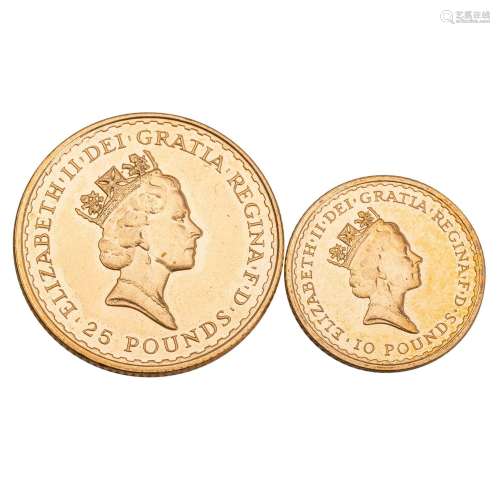 GB/GOLD - 1/4 oz. + 1/10 oz. Britannia,