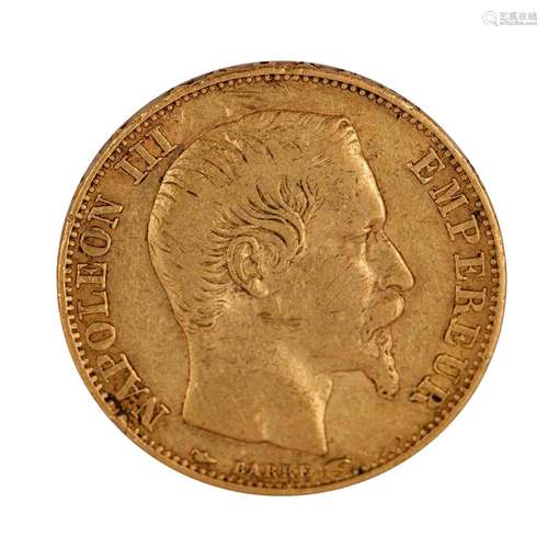 France /GOLD - Napoleon III 20 FRANCS 1854-A