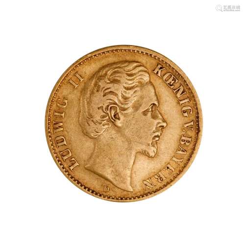 Bavaria/GOLD - 10 Mark 1875 D