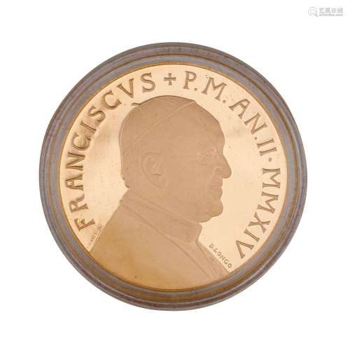 Vatican - 100 Euro 2014, Pope Francis, GOLD,