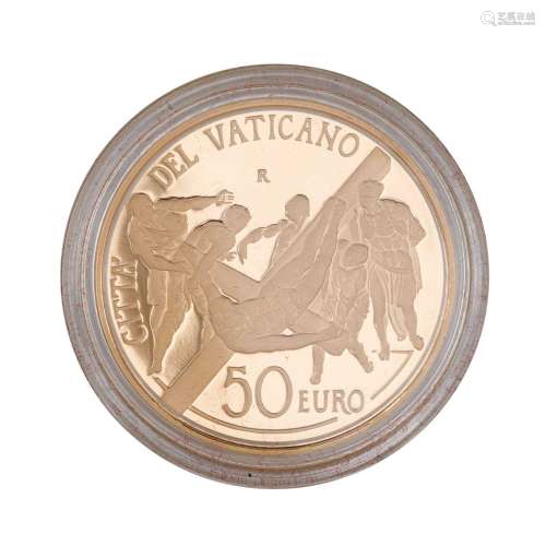 Vatican - 50 Euro 2011, Pope Benedict, GOLD,