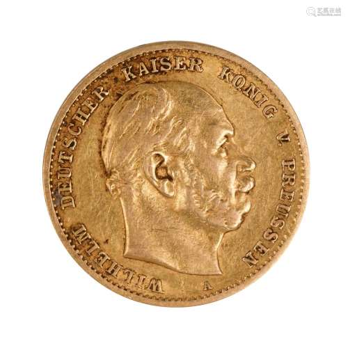 Prussia/GOLD - 10 Mark 1873 A Wilhelm I.,