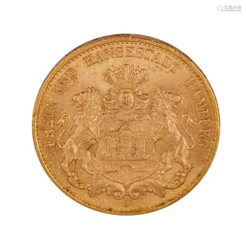 Hamburg/GOLD - 20 Mark 1913 J