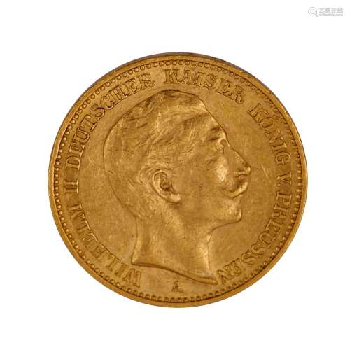 German Empire /GOLD - Prussia, Wilhelm II 20 Mark 1895-A