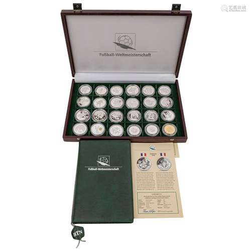 "Football World Cup" commemorative silver coins -