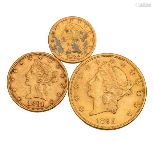 Aparte GOLD trilogy USA - 20 dollars 1895,