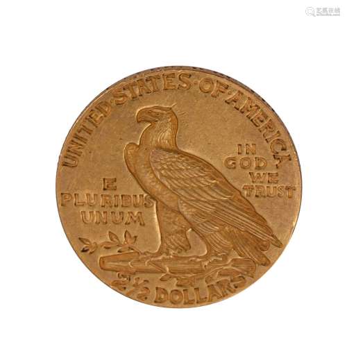 USA - 2.5 dollars 1910/no mint mark, Indian Head, GOLD,