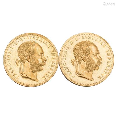 Austria/GOLD - 2 x 1 Ducat 1915 NP,