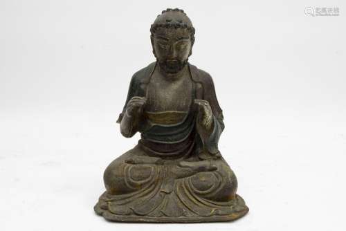 antique Chinese Qing dynasty "Lohan" sculpture in ...